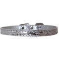 Pet Pal Omaha Plain Croc Dog CollarSilver Size 14 PE869511